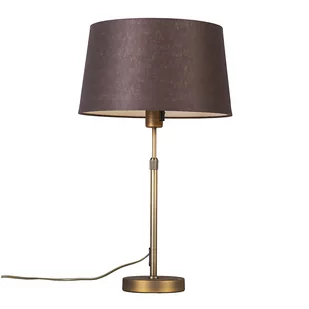 QAZQA Lampa stołowa regulowana brąz klosz brązowy 35cm - Parte - Lampy stojące - miniaturka - grafika 1