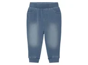 Spodenki dla niemowląt - Lupilu Spodnie dresowe niemowlęce o wyglądzie jeansu Jasnoniebieski 50/56 - miniaturka - grafika 1