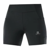 Spodnie sportowe damskie - Getry Salomon Cross Run 5" W Black - miniaturka - grafika 1