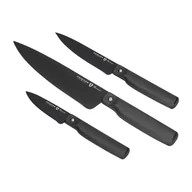Noże kuchenne - Zestaw 3 noży Zwieger Nero, czarne - miniaturka - grafika 1
