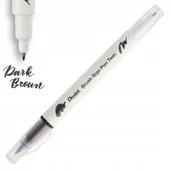 Kredki, ołówki, pastele i pisaki - Pisak PENTEL Brush Sign Pen Twin SESW30 c. brązowy - miniaturka - grafika 1