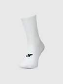Skarpetki męskie - 4F Skarpetki casual do połowy łydki (3-pack) męskie - białe 39-42 - miniaturka - grafika 1