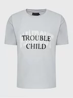 Koszulki i topy damskie - Mindout T-Shirt Unisex Trouble Child Szary Oversize - miniaturka - grafika 1