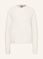 Swetry damskie - Boss Sweter Febisan Z Dodatkiem Alpaki weiss - BOSS - miniaturka - grafika 1