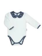 Body dla niemowląt - Niemowlęce body bawełniane z długim rękawem kremowe Nicol,r.68 - miniaturka - grafika 1