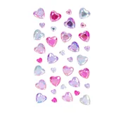 Dekoratorstwo - ARGO Perełki samoprzylepne SERCA 35szt. różowe - miniaturka - grafika 1