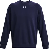 Bluzy męskie - Bluza męska Under Armour Rival Fleece Crew granatowa 1379755 410-XL - miniaturka - grafika 1