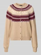 Swetry damskie - Kardigan z dzianiny z domieszką kaszmiru model ‘KLODA’ - miniaturka - grafika 1