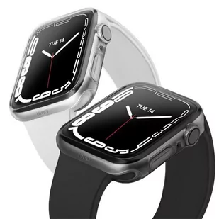 Apple Uniq Etui UNIQ Glase Watch 7 45mm przezroczysty-dymny/clear-smoke [2 PACK] UNIQ553CLSM - Akcesoria do smartwatchy - miniaturka - grafika 1