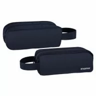 Piórniki - Starpak Piórnik saszetka 2 zamki Navy blue - miniaturka - grafika 1