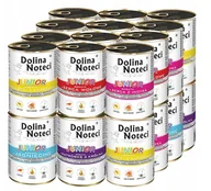 Mokra karma dla psów - Dolina Noteci Premium Junior MIX SMAKÓW Zestaw 24 x 400g  od 95zł +DO 3% ZWROTU W PROGRAMIE LOJALNOŚCIOWYM DNP-JUN-400-24 - miniaturka - grafika 1