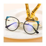 Okulary korekcyjne, oprawki, szkła - Damskie okulary zerówki do komputera BLUE LIGHT z flexami 25127B - miniaturka - grafika 1
