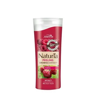 JOANNA Naturia Drobnoziarnisty Myjący Peeling Do Ciała Malina 100g - Peelingi i scruby do twarzy - miniaturka - grafika 1