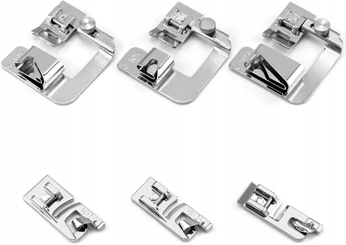 STOPKI DO MASZYN DO SZYCIA 6 SZT STAL NIERDZEWNA RÓŻNE ROZMIARY