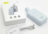 Powerbanki - POWERBANK Mini 10000 Sybkie Ładowanie Bezprzewodwe Cyfrowy wskaźnika BLUE - miniaturka - grafika 1