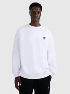 Bluzy męskie - 4F Bluza dresowa nierozpinana bez kaptura męska - biała XL - miniaturka - grafika 1