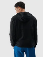 Bluzy męskie - Polar regular z kapturem męski 4F 4FWMM00TFLEM317-20S Czarny - miniaturka - grafika 1