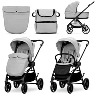 Wózki dziecięce - WÓZEK 2W1 SPACERÓWKA Z GONDOLĄ DUŻE KOŁA AKCESORIA W ZESTAWIE LORELLI - miniaturka - grafika 1