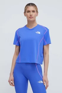 Koszulki sportowe damskie - The North Face t-shirt sportowy Hakuun kolor niebieski - grafika 1