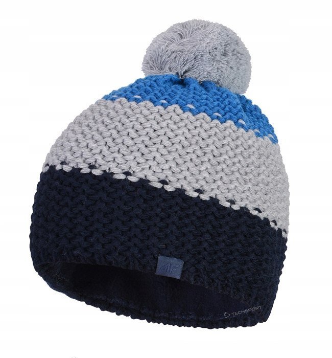 4F JUNIORSKA GRUBA CZAPKA ZIMOWA WEĹNIANA WEĹNA