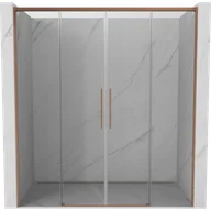 Ścianki i drzwi prysznicowe - Mexen Rox drzwi prysznicowe rozsuwane 170 cm, transparent, miedź szczotkowana - 8C2-170-002-65-00 - miniaturka - grafika 1