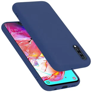 Pokrowiec Do Samsung Galaxy A70 / A70s Etui w LIQUID NIEBIESKI TPU Silikon Case Cover Obudowa Ochronny Cadorabo - Etui i futerały do telefonów - miniaturka - grafika 1