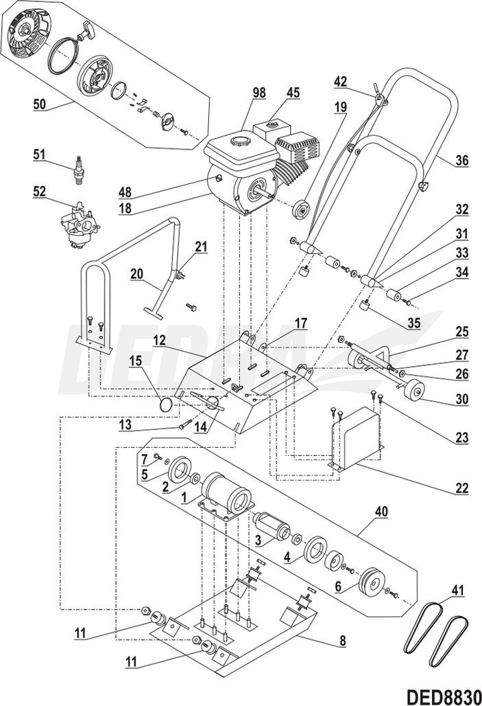 Dedra Wał mimośrodowy kpl.