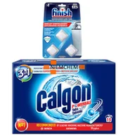 Inne artykuły czyszczące - Calgon 3w1 Tabletki Odkamieniacz do Pralki + Finish Czyścik do Zmywarki Tabletki Czyszczące 3szt - miniaturka - grafika 1