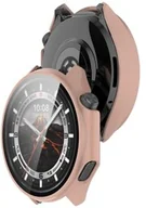 Akcesoria do smartwatchy - Bizon Etui ze szkłem do zegarka Case+Glass Watch do OnePlus Watch 3 / Oppo Watch X2, różowe - miniaturka - grafika 1