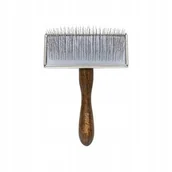 Szczotki i furminatory - Ekskluzywna szczotka pudl�wka prostok�tna, dla zwierz�t, drewno bukowe, stal, wym. 11,7x15,6cm - miniaturka - grafika 1
