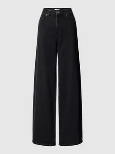 Spodnie damskie - Jeansy o kroju wide fit z 5 kieszeniami model ‘MARLEY’ - grafika 1
