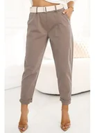 Spodnie męskie - Spodnie damskie w paski eleganckie Chie XL fioletowe - miniaturka - grafika 1