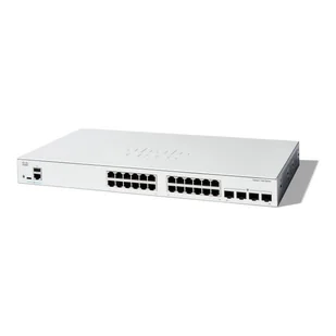 - Cisco - Cisco Catalyst 1300-24T-4G - Switch - C3 - Zarządzany - 24 x 10/100/1000Base-T + 4 x Gigabit SFP - Możliwość montażu w stojaku - Pozostałe akcesoria sieciowe - miniaturka - grafika 1