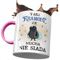 Kubki - Kubek Różowy Dla Krawca Mucha Nie Siada z Nadrukiem ze Zdjęciem + Opakowanie na prezent (wzór 04) - miniaturka - grafika 1