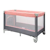 Łóżeczka i kojce - Baby Mix Łóżeczko turystyczne Wróbelki różowe - miniaturka - grafika 1