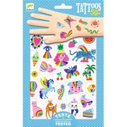 Zabawki kreatywne - Naklejane tatuaże Djeco Tęcza - miniaturka - grafika 1