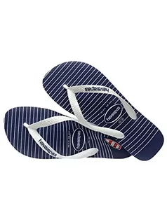 Klapki i japonki męskie - Havaianas japonki męskie Top Nautical, Granatowy niebieski, biały, granatowy, 45/46 EU - grafika 1