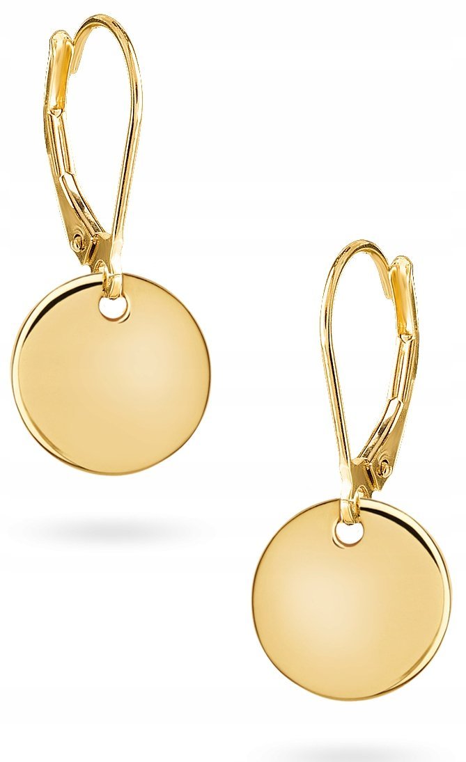 PIĘKNE ZŁOTE KOLCZYKI WISZĄCE KÓŁKO 333