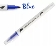 Kredki, ołówki, pastele i pisaki - Pisak PENTEL Brush Sign Pen Twin SESW30 niebieski - miniaturka - grafika 1