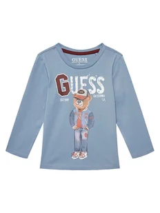 Guess Bluzka N5YI23 K8HM4 Niebieski Regular Fit - Bluzki damskie - miniaturka - grafika 1