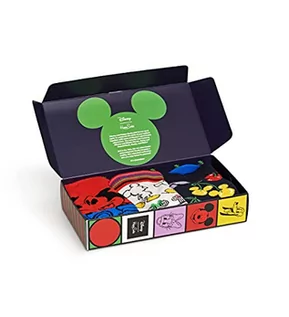 Skarpetki damskie - Happy Socks 3-Pack Kids Disney Gift Set, Skarpety dla dzieci, Czerwony-Żółty-Niebieski-Biały-Zielony (7-9Y) - grafika 1