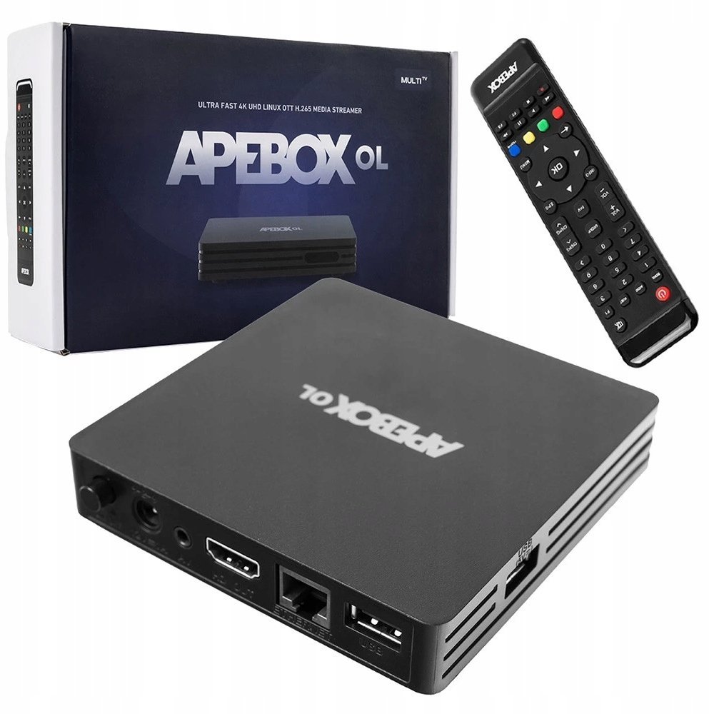 Apebox Dekoder IPTV 4K HDR Apebox OL Linux OS WiFi KODI Stalker M3U TV internetowa