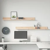 Półki do salonu - Półki ścienne, 2 szt., 110x11x9 cm, drewno sosnowe - miniaturka - grafika 1