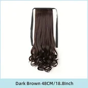 Pozostałe akcesoria fryzjerskie - TEMU Eleganckie Długie Kręcone Przedłużenie Kucyka dla Kobiet - Syntetyczne Włosy Odporność na Ciepło, Uniwersalne na Każdą Okazję - miniaturka - grafika 1