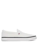 Trampki męskie - Tommy Hilfiger Tenisówki Th Hi Vulc Core Low Ii Slipon FM0FM05514 Biały - miniaturka - grafika 1