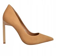 Czółenka - ALDO CZÓŁENKA SKÓRZANE BRĄZOWE DAMSKIE NA SZPILCE KLASYCZNE 38 TLB - miniaturka - grafika 1