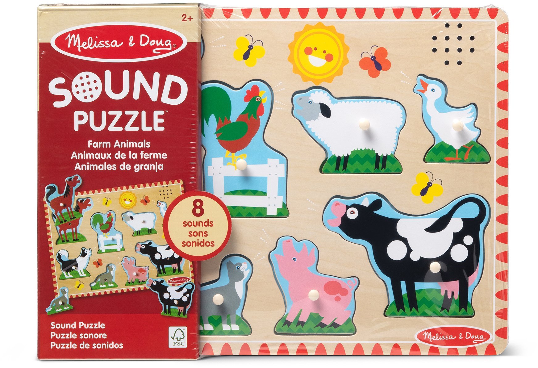 Melissa & Doug Farm Animals Sound Puzzle - 8 Pieces 6074879