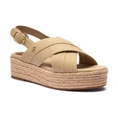 Sandały damskie - Tommy Hilfiger Sandały | z dodatkiem skóry - miniaturka - grafika 1