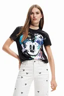 Koszulki i topy damskie - Desigual Damska koszulka Ts_Mickey Crash, czarny, S - miniaturka - grafika 1