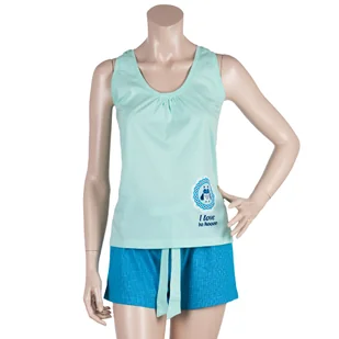 Xl Piżama Damska Dziewczęca Młodzieżowa Bez Rękawów Szorty Na Lato - Piżamy damskie Xl Piżama Damska Dziewczęca Młodzieżowa Bez Rękawów Szorty Na Lato - Piżamy damskie - miniaturka - grafika 1